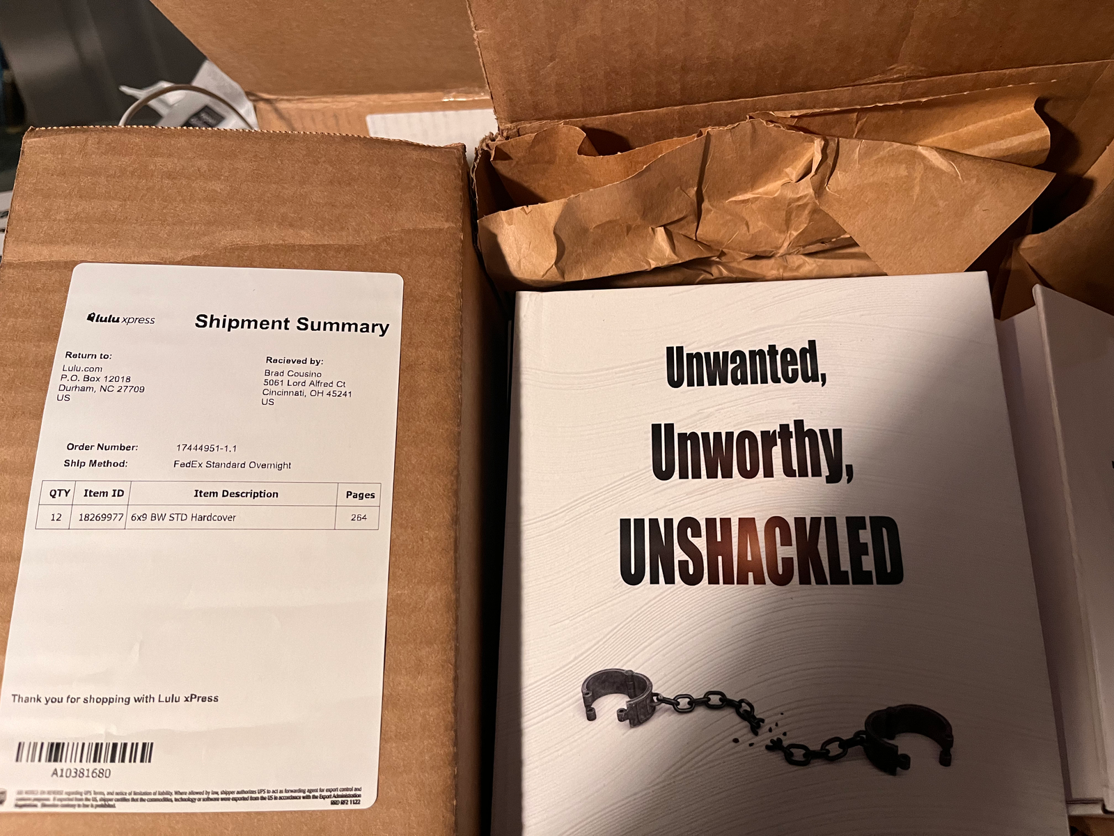 Unwanted Unworthy Unshackled Book